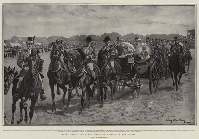 Royal Ascot, the State Procession passing up the Course by John Charlton